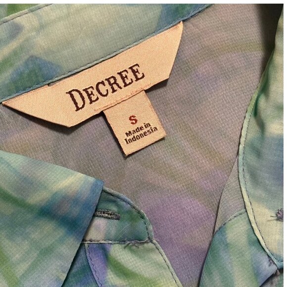 Decree Psychedelic Print Collared Shirt - Picture 3 of 3